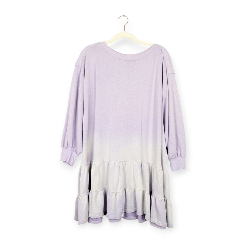 We The Free Lavender Sunny Side Oversized Mini Sweatshirt Dress Size M